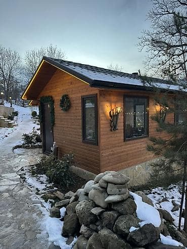 ketan yagi: Taxta bağ evi / köşk - Material: tamamilə ağac konstruksiya, xaricdə — 7