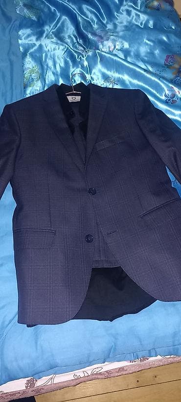 dsx forması: Kişi kostyum şaketi (jiletli üçlü görünüş) - Rəng: tünd göy (navy) — 2