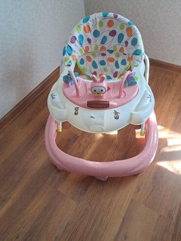 Tibbi geyim: Uşaq gəzdiricisi (walker) - Rəng: çəhrayı-ağ korpus, rəngarəng — 1