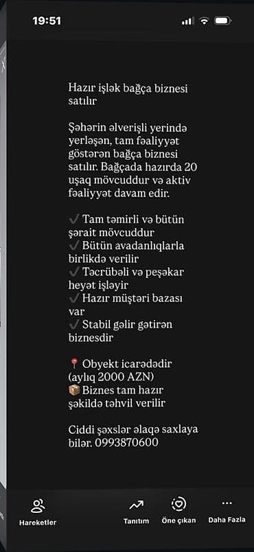 Hazır biznes: Hazır fəaliyyət göstərən uşaq bağçası biznesi satılır. - Şəhərin — 1