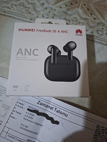 Masaüstü kompüterlər və iş stansiyaları: HUAWEI FreeBuds SE 4 ANC qulaqlıq Aktiv səs-küyün azaldılması (ANC) — 1