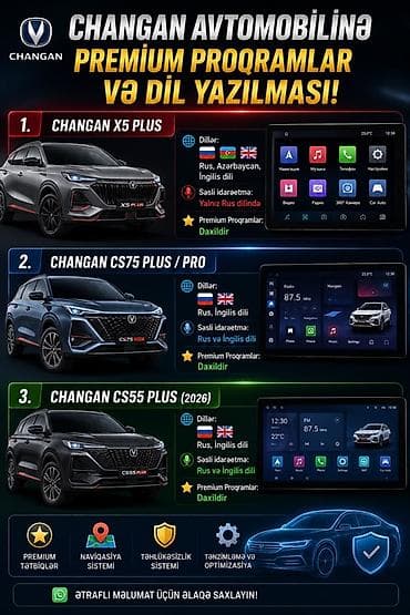 Changan avtomobillərinə premium proqramlar və dil yazılması xidməti — 1