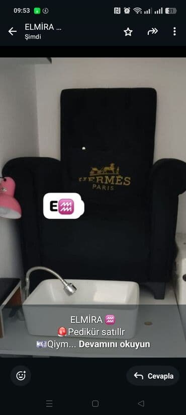 офисное кресло баку: ELMİRA ♒️ 🚨Pedikür satıllr 💶Qiymət şok 120 tecılı 🏘️Ünvan hezi — 1