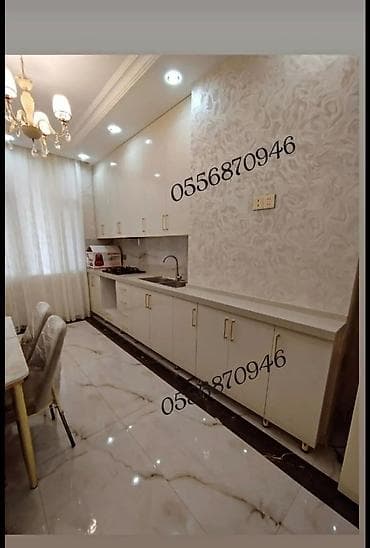 Mətbəx mebeli sifarisle mətbəx dəsti Ağ rəngli müasir mətbəx mebeli –