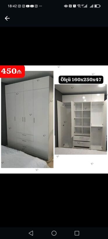 kupe şkaf: Yeni, Kupe, 5 qapı Düz dolab, Dolab-asılqan, Azərbaycan — 21