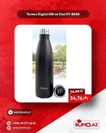 🎄✨ Yeni il ENDİRİMİ! ✨🎄 🔥 Termos Digital 500 ml Kiwi KT-8688 ✅
