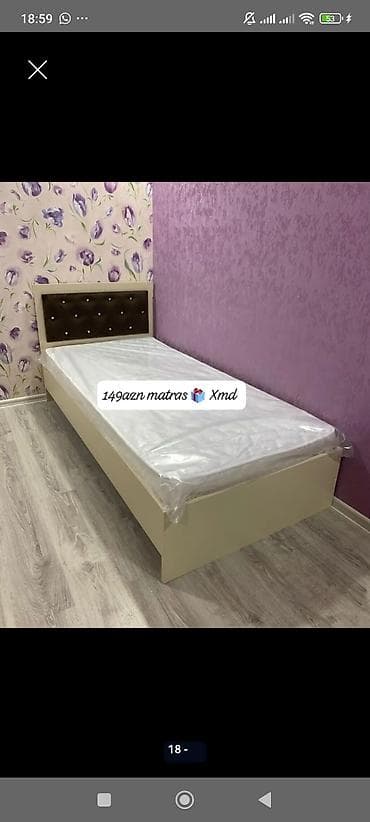 intex matras: Tək nəfərlik çarpayı – başlıq hissəsi düyməli, yumşaq üzlüklə. Korpus — 1