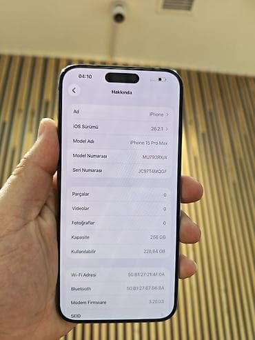 iphone 5: IPhone 15 Pro Max, 256 GB, Natural Titanium, Zəmanət, Simsiz şarj, Face ID — 2