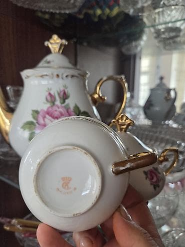 ag neft: Çay dəsti, rəng - Ağ, Farfor, SSRİ — 2