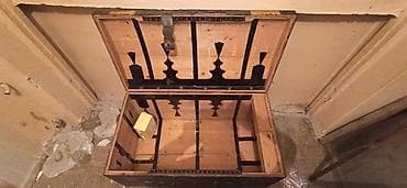 sandiq aliram: Taxta dekorativ sandıq/çemodan sandığı - Material: tam ağac gövdə — 3