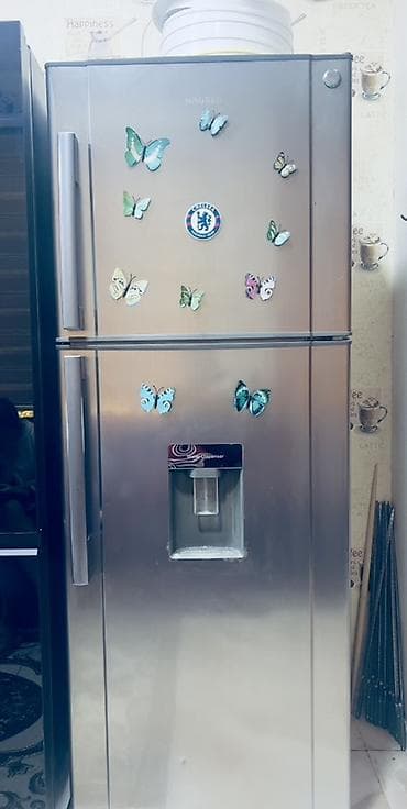 2 qapılı Hauser Soyuducu Satılır, rəng - Gümüşü, Dispenserli