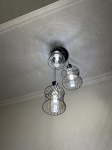 lyustralar: Çılçıraq, 3 lampa, Metal — 2