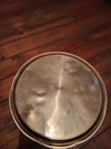 Dəyirmi GÜMÜŞ sini/tray - Material: GÜMÜŞ (gümüşü rəng) - Forma