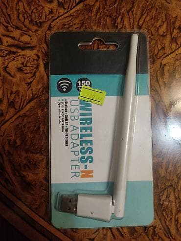 беспроводной адаптер wi fi: Wireless-N USB Wi‑Fi adapter satıram. Metro çatdırılması mövcuddur — 1