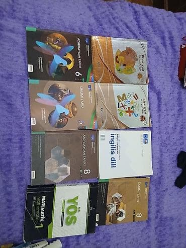 Məktəb və hazırlıq üçün müxtəlif dərs və bədii kitablar paketi