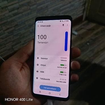 samsung s9 plus: Samsung Galaxy S9, 64 GB, rəng - Qara, Simsiz şarj — 5