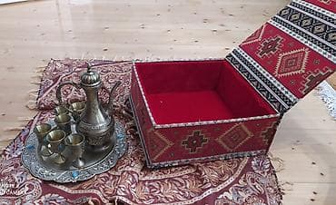 penoplast qutular: Çay dəsti, rəng - Qızılı, Metal — 1