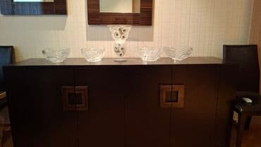 yuxuda xrustal qab gormek: Kristal qab-qacaq dəsti - 5 ədəd kristal meyvə/saladat qabı: oval — 2