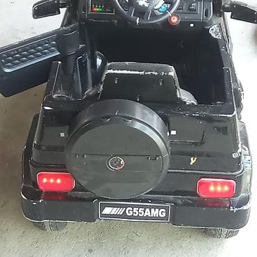 qiz usaq geyimleri: Uşaq üçün elektrikli minik maşını – G55 AMG stili, mavi rəng — 10