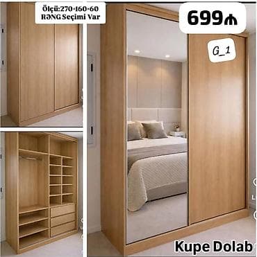 Kupe dolab və kamod dəsti 1) Kupe Dolab - Ölçü: 270 × 160 × 60 sm - lalafo.az -da Kupe dolab və kamod dəsti 1) Kupe Dolab - Ölçü: 270 × 160 × 60 sm -