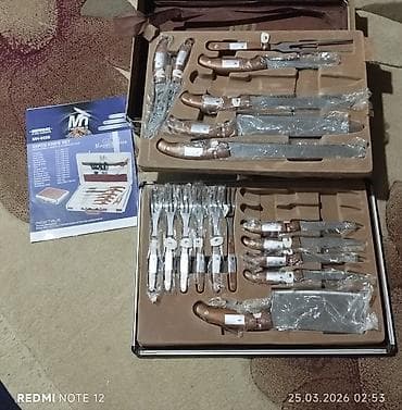 Столовые приборы: Paslanmayan poladdan hazırlanmış bu professional bıçaq dəsti — 1