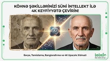 satici oglan: Süni intellektlə foto və video bərpası xidməti - Köhnə, cızılmış — 1
