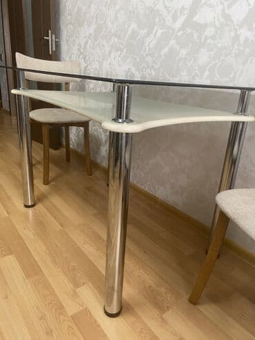 metbex stol: Mətbəx masası, İşlənmiş, Açılmayan, Şüşə, Dördbucaq masa — 6