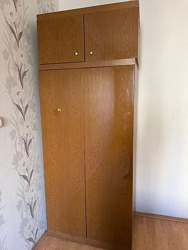 2 qapılı, Qəhvəyi, Taxta, Açılan, Düz dolab