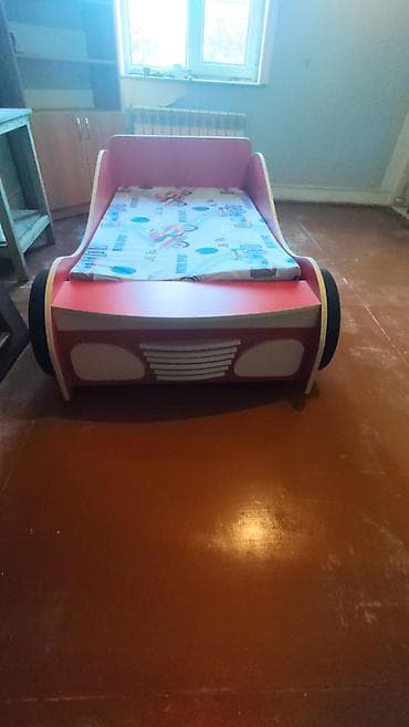 matras ucuz: Uşaq üçün maşın formalı çarpayı istifade olunub am hec bir problemi — 1