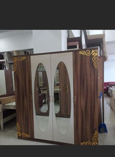 4 qapili dolab: Yeni, Açılan, 4 qapılı Düz dolab, Qarderob, paltar dolabı, Azərbaycan — 15