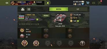 Игрушки: Oyun hesabı – Tank müharibəsi oyunu (LVL 73) - Profil: URXAN 616 — 1