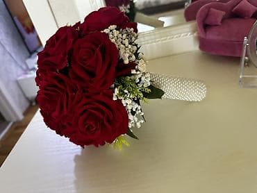 Məxməri effektli süni gül buketləri – 2 model - Rənglər: dərin — 4