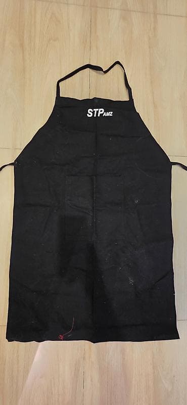 ножи самура в баку: Qara önlük – STP AMZ loqolu - Rəng: qara - Boyun üçün bərkidilmiş — 1