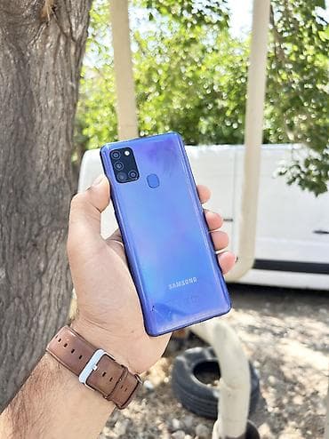 samsung c: Samsung Galaxy A21S, 32 GB, rəng - Mavi, Barmaq izi, Düyməli, Face ID — 1