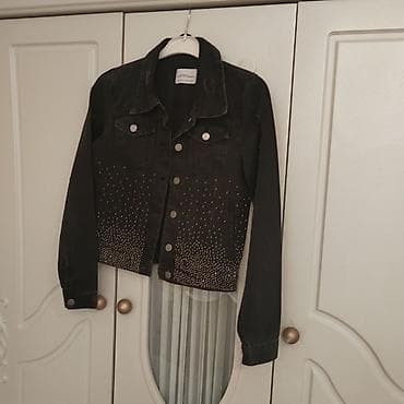 cins pencey: Qara cins gödəkçə – parlaq daş detallar ilə - Rəng: tünd qara - — 2