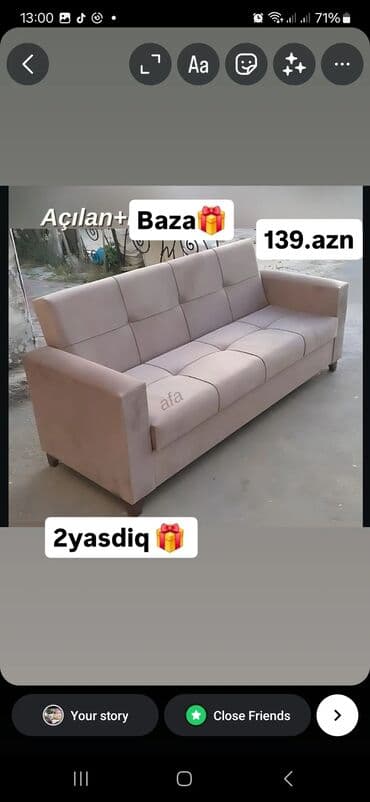 dirəklər: Di̇van-kravat, Açılan, Bazalı, Parça, Çatdırılma yoxdur — 3