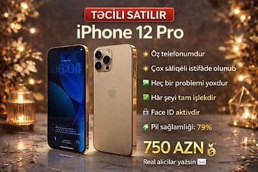 IPhone 12 Pro, Qızılı, Face ID