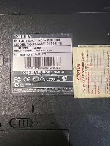 Mobil telefon və aksesuarlar: Toshiba Satellite A300 – 1M0 noutbuk Real aliciya endirim. Adapter — 3
