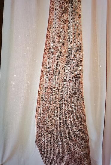 don ziyafet: Payetli axşam/ziyafət geyimi – pudra/şaftalı tonlarında - Model — 2