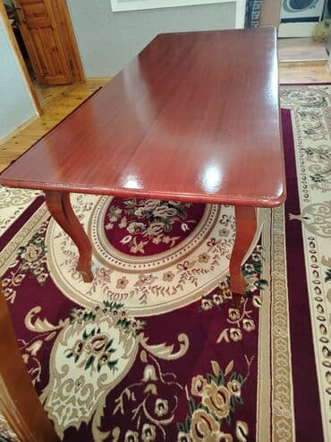 силиконовая форма: Гостиный стол, Б/у, Нераскладной, Дерево, Прямоугольный стол — 3