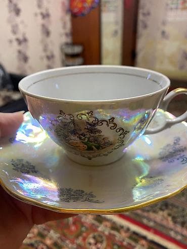 çaylar: Çay dəsti, rəng - Ağ, Farfor — 2