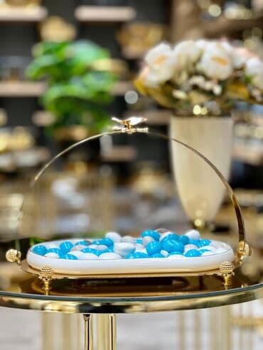 wirniyat: Tort və şiriniyyat qabı, rəng - Ağ, Farfor, Türkiyə — 2