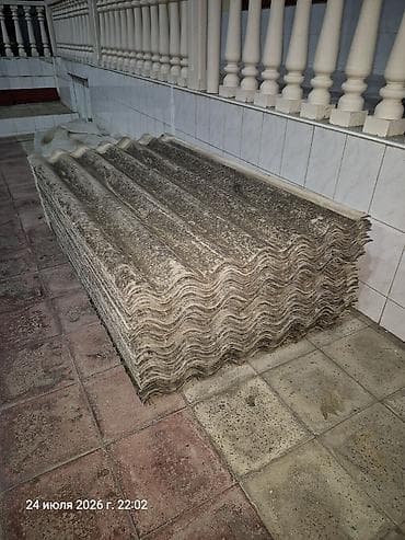 Şifer dam örtüyü vərəqləri - Material: dalğalı şifer (asbest-sement lalafo.az -da Şifer dam örtüyü vərəqləri - Material: dalğalı şifer (asbest-sement