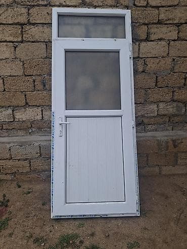 panel aboy: PVC giriş/qapı bloku - Material: ağ PVC profil, hazır karkaslı - Üst — 1