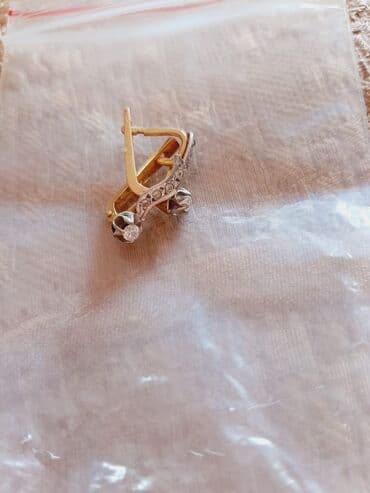 женские золотые серьги: Sırğa, Sarı qızıl — 2