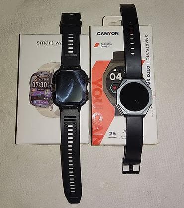 İşlənmiş, Smart saat, Sensor ekran, rəng - Qara