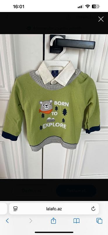 Uşaq sviteri – “Born to Explore” dizaynlı - Brend: Mia Dina (etiketdə lalafo.az -da Uşaq sviteri – “Born to Explore” dizaynlı - Brend: Mia Dina (etiketdə