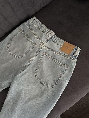 ZARA qadın cins şalvar - Model: ZARA - Parça: 100% denim, qalın və — 3
