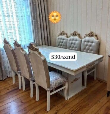 Qonaq otağı üçün, Yeni, Dördbucaq masa, 6 stul lalafo.az -da Qonaq otağı üçün, Yeni, Dördbucaq masa, 6 stul