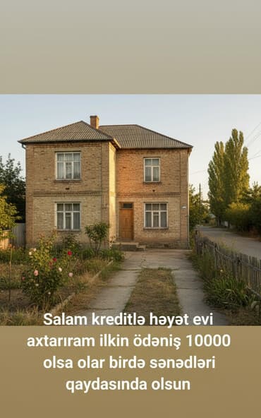 kirayə heyət evləri: Salam kreditlə həyət evi axtarıram ilkin ödəniş 10000 aylıq 500 manat — 2